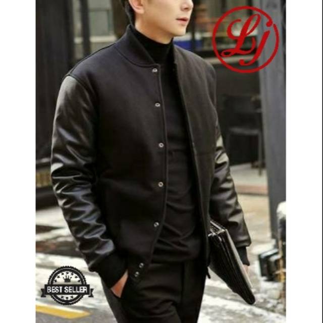 Jaket kulit semi pria / jaket aril noah