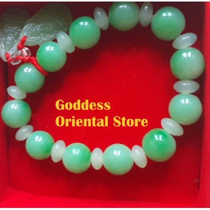 Imlek Gift Gelang Dewi Kwan im Guan yin Giok Jade Bracelet membawa keberuntungan dan kesehatan bagi 