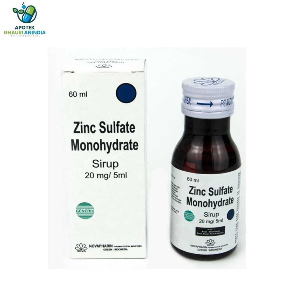 Zinc Syr Zinc Sulfate Obat Diare Anak