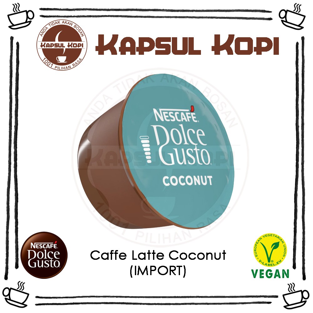 

Ecer Caffe Latte Coconut Kapsul Kopi Impor Nescafe Dolce Gusto Coffee