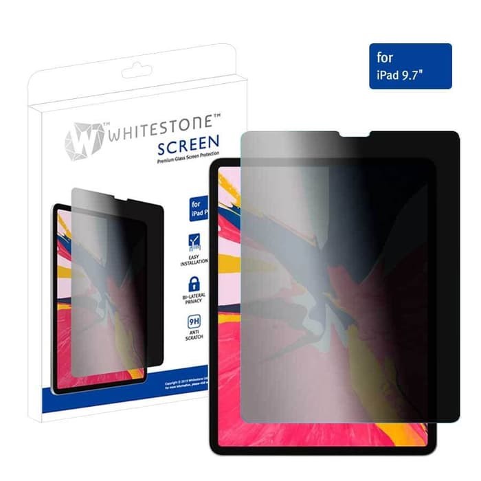 Whitestone privacy screen premium glass protector for Ipad 9.7&quot;