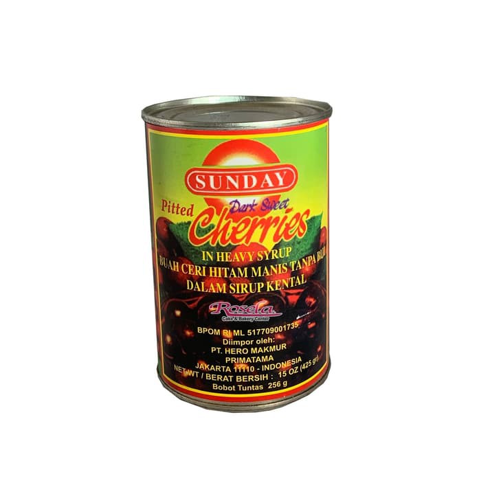 

SUNDAY Dark Sweet Cherries 425g - Buah Cherri
