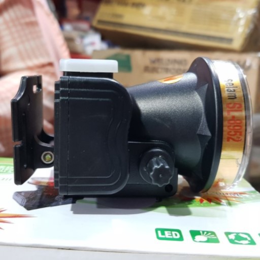 Senter Kepala Sunpro SL-8952 Kuning Headlamp 5 Watt Charger bonus Lampu SL 8952 5watt