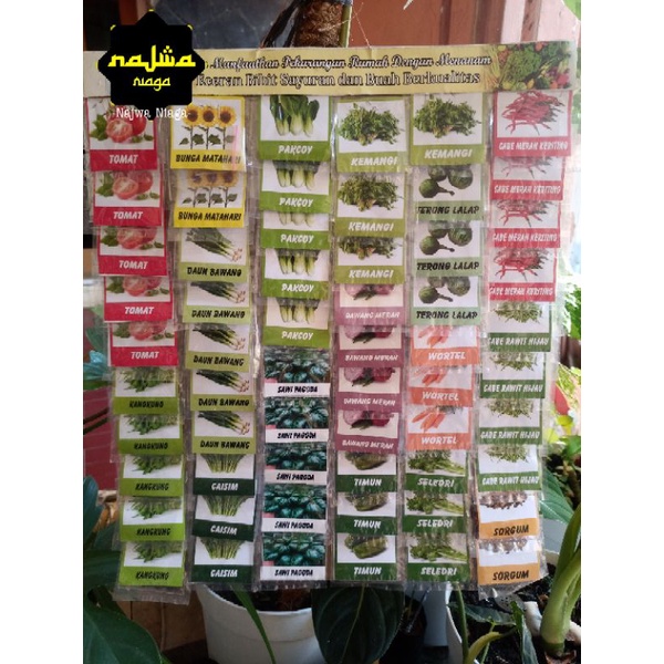 bibit benih tanaman sayur buah dan bunga kemasan sachet #1
