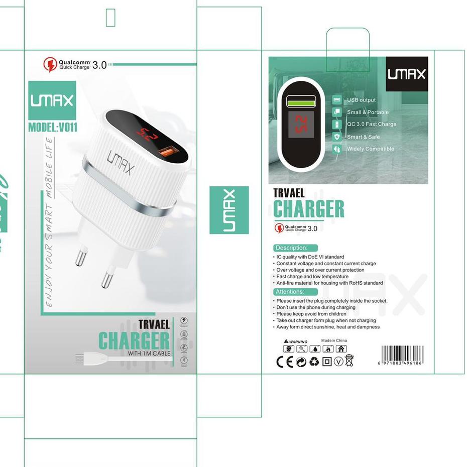 Paling Sesuai.. Travel charger UMAX V011 /MICRO / TYPE C