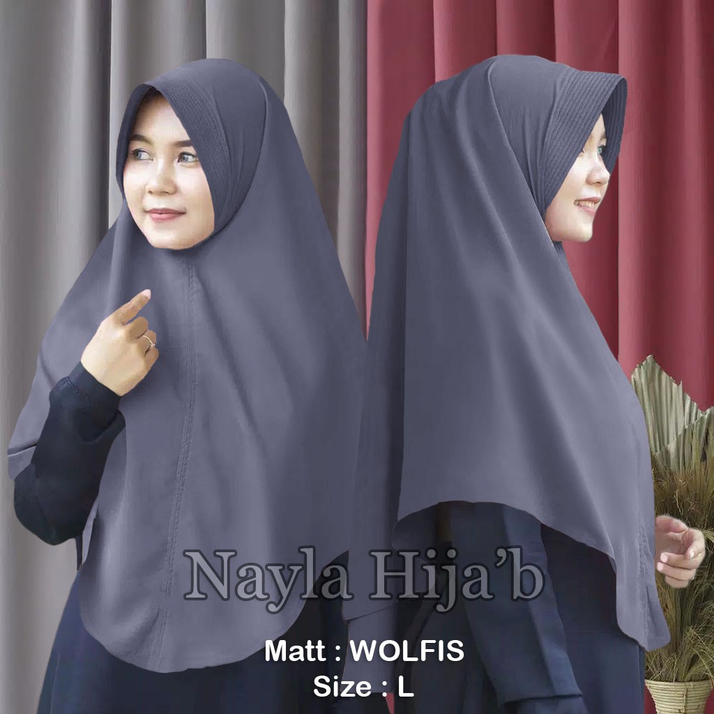 PROMO KHIMAR WOLFIS Bergo Wolfis Jilbab Simpel Pet Antem Wolfis Kerudung Bergo Murah Nayla Hijab