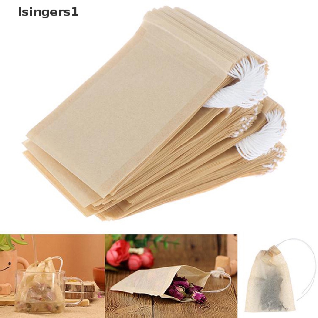 (lsingers1) 100pcs / Lot Kantong Filter Teh Herbal Model Serut