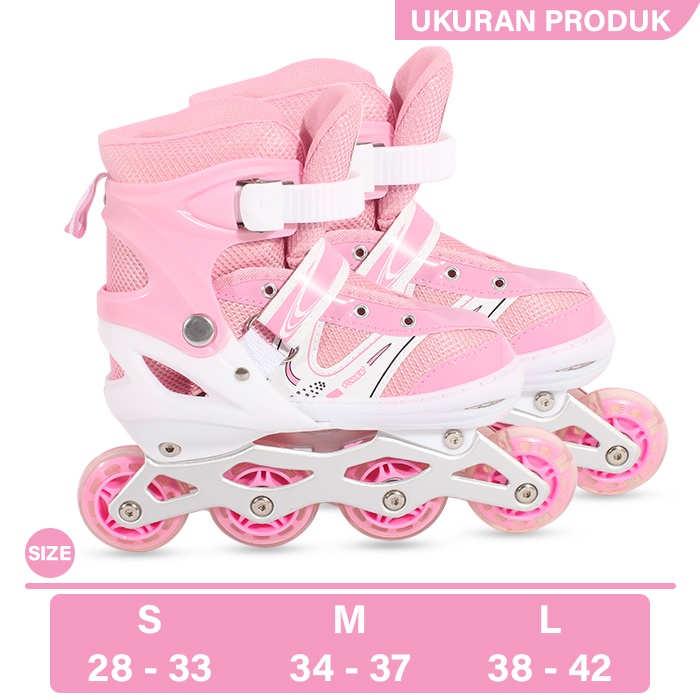 Sepatu Roda Bajaj / Inline Skate Power + Dekker Set FREE  KUNCI