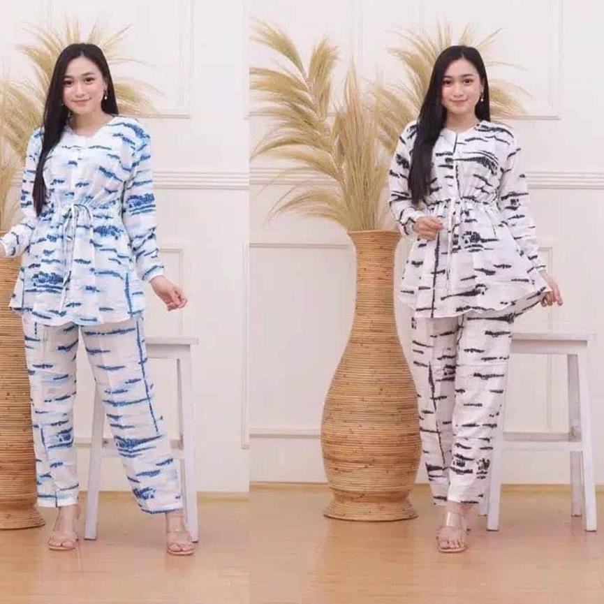 (*>ω<) Tie dye Hyget premium standar LD 110-115 setelan tie dye setelan wanita kekinian baju setelan
