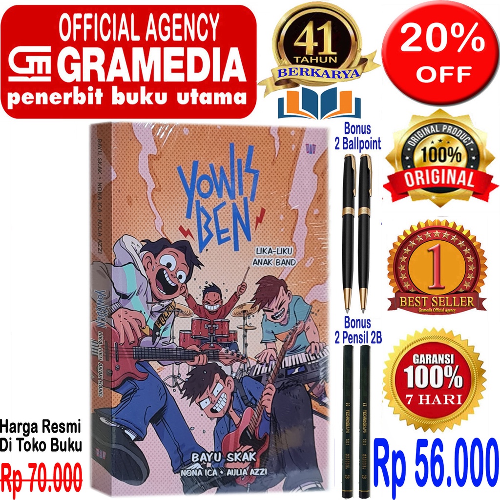 Buku Komik Bergambar Yowis Ben - Original & Segel