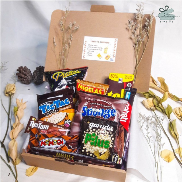 

BLACK BROWN SNACK BOX HEMAT + EKONOMIS HADIAH ULTAH ACARA DLL