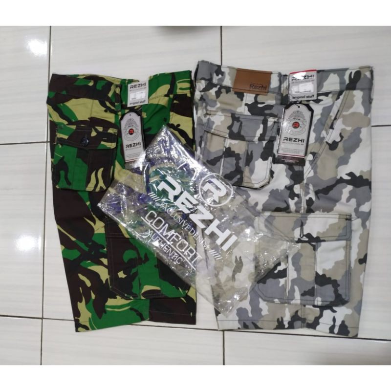 [ COD ] Celana Cargo Pendek Pria Motif Army Warna Hijau dan Putih Yang Lagi Hits Celana Pendek Pria