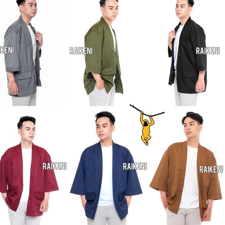 Terkini RAIKENI Kimono Kimsaku | Kimono Jepang | Kimono Saku | Jaket Cardigan Jepang | Cardigan Saku