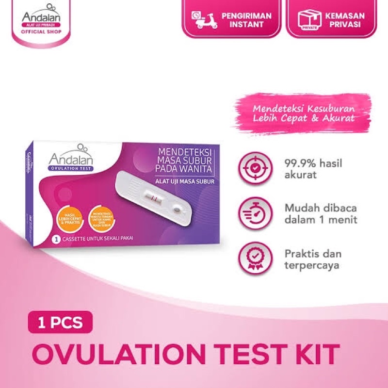 ANDALAN OVULATION TEST STRIP MASA SUBUR / KESUBURAN (PRIVASI AMAN)