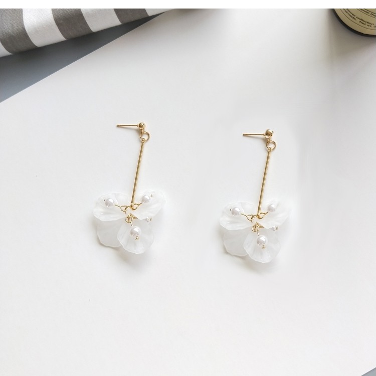 Anting Fashion Wanita Import Anting Korea Style Model Stud Bunga Mix Mutiara Termurah 172