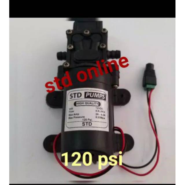 Pompa dc 12v dinamo 120 psi atau Adaptor 12v (pilih divarian)