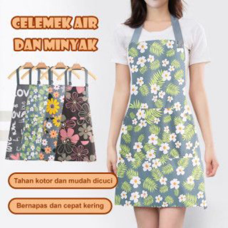 Apron celemek anti air dan minyak gampang cuci import pasar murah