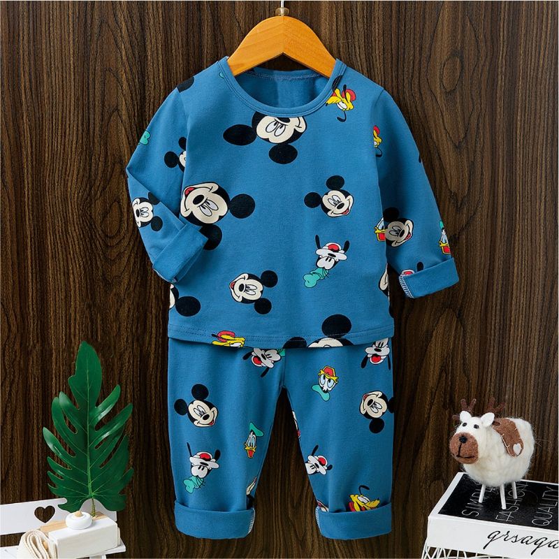 Piyama anak import / piyama anak mickey, ironman / piyama jijiber, kubao