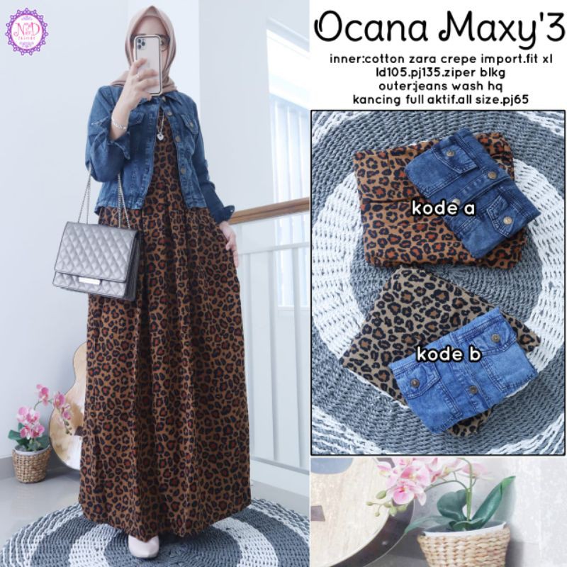 gamis wanita lebaran terbaru ocana maxy #3