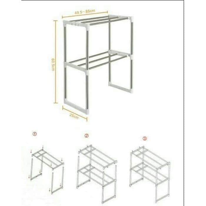 Rak Dapur - Rak Stainless - Rak Microwave Susun