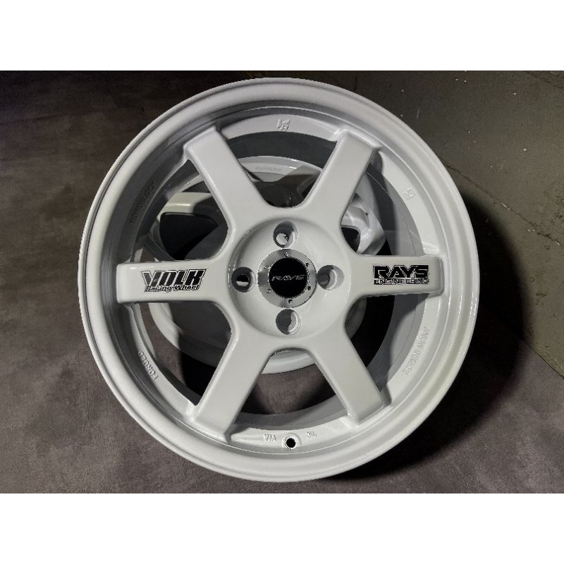 VELG TE37 RING 16 PUTIH PCD 4x100