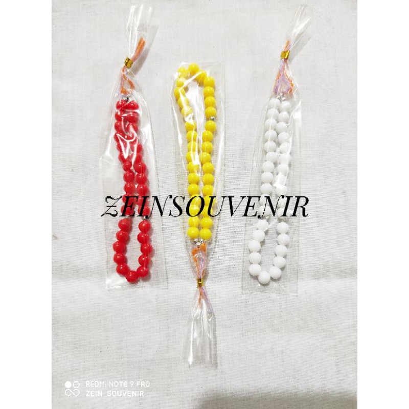 Tasbih doff/bening mini kemasan plastik