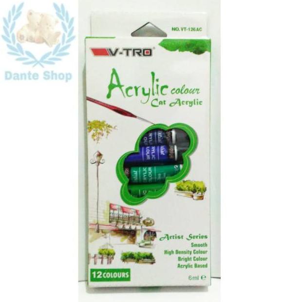 

Saatnya Promo Cat Acrylic V-TRO 12 Warna ...,,