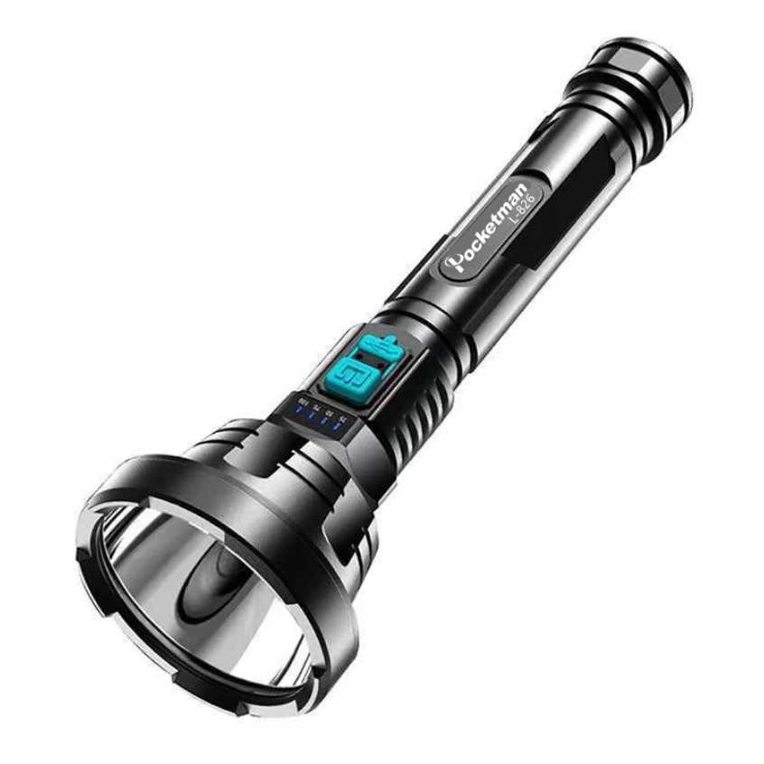 Senter LED Waterproof USB Cree XPE 500 Lumens / Senter LED Gunung Outdoor Cas Casan Charger Usb Besar Zoom Swat Police Super Terang Jarak Jauh Anti Air Tahan Air Awet Berburu Batre Baterai Tahan Lama Portable Rechargeable / Lampu Senter LED Murah Ori