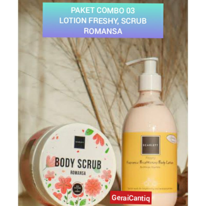 PAKET SCARLETT WHITENING 2 IN 1 BODY LOTION + BODY SCRUB ORIGINAL - PEMUTIH BADAN SCARLET