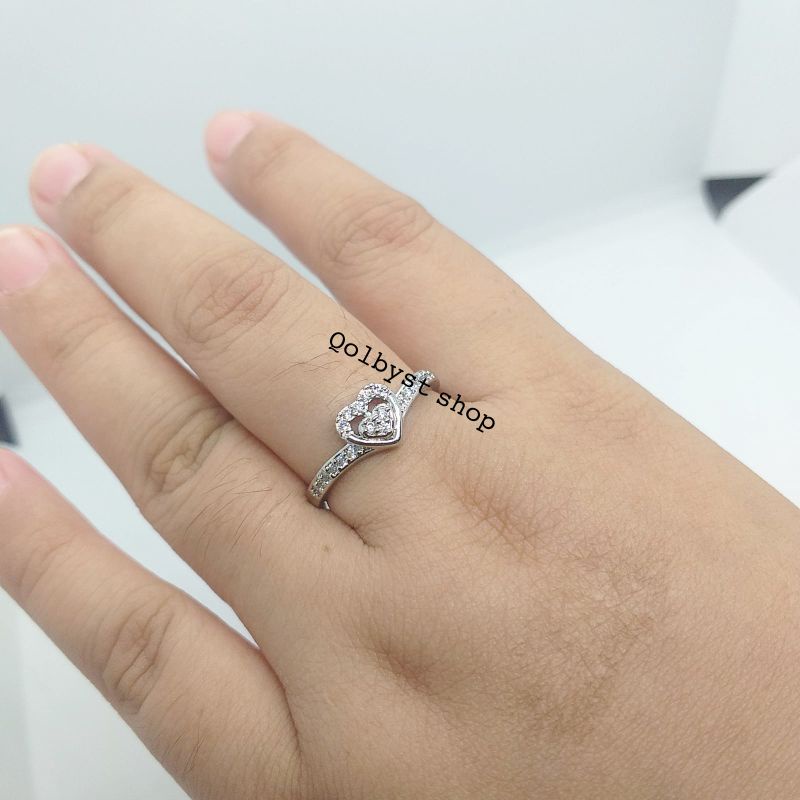 CINCIN PERMATA LOVE KECIL SILVER