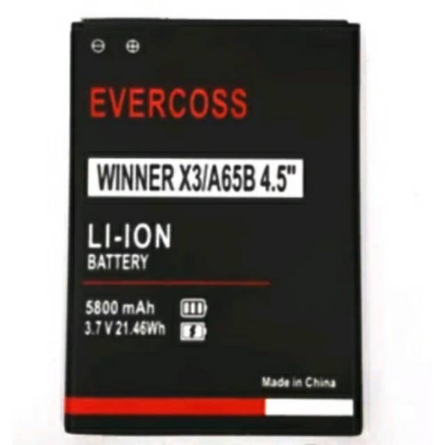 Baterai Original EVERCOSS WINNER X3 A65B 4.5&quot;
