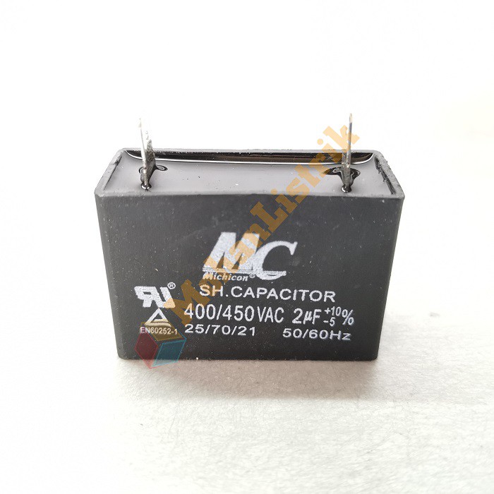 Kapasitor MC 2.0uf 450VAC Segi Kotak Sparepart