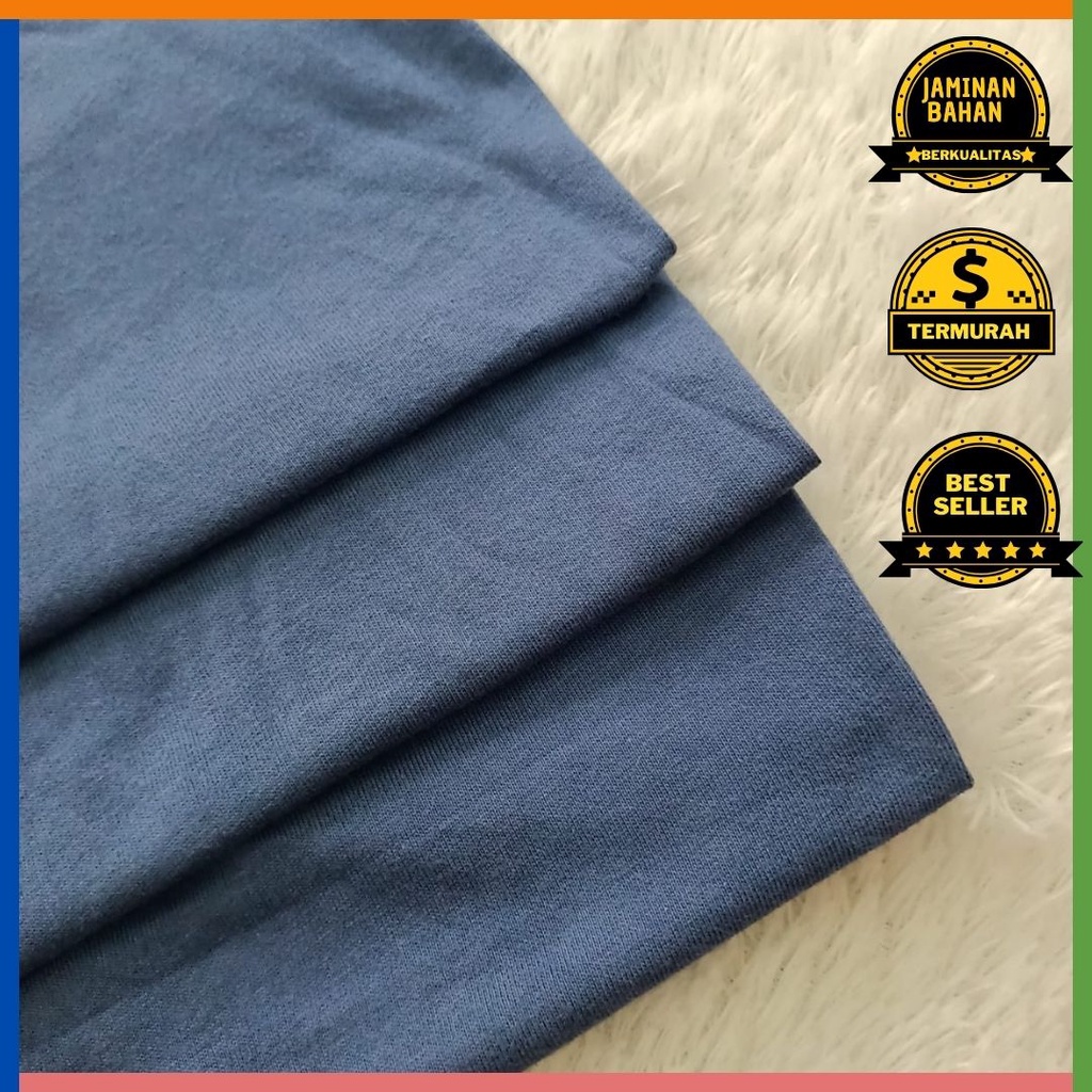 Kain Memora Kain Kaos Polos Warna Biru Bahan Lembut dan Nyaman Lebar 160 cm Murah Banget Good Quality