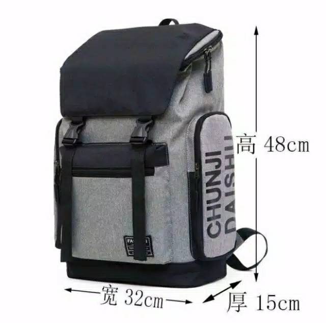 TAS RANSEL PRIA CHUNJI/TAS LAPTOP/BACKPACK MULTIFUNGSI