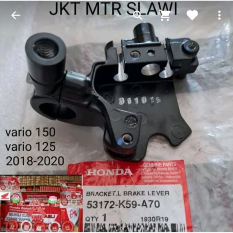 53172-K59-A70 rumah handle dudukan spion braket L brake lever + dudukan spion k81 vario 150 vario 125 2018-2020 asli honda