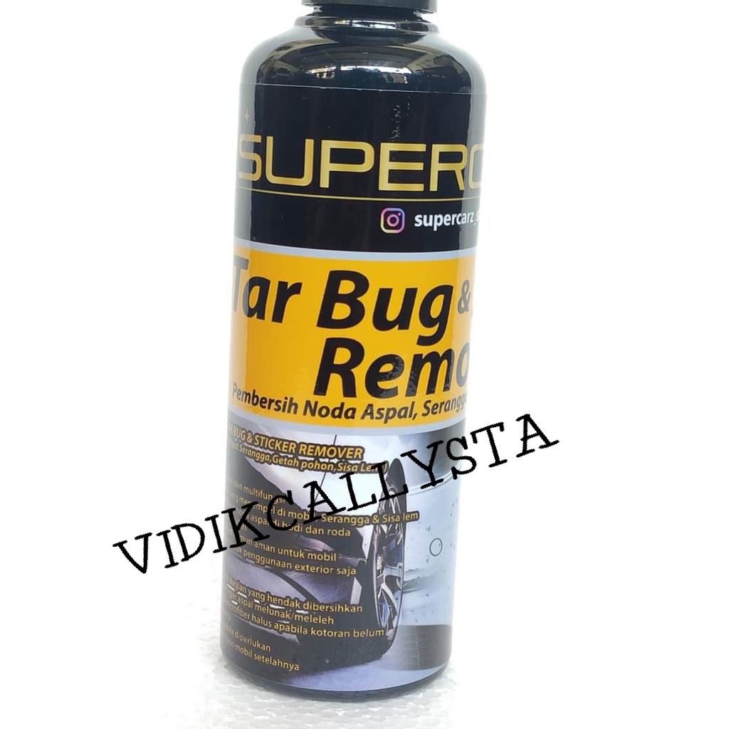 Supercarz Tar Bug &amp; Sticker remover pembersih Noda Aspal mobil Motor