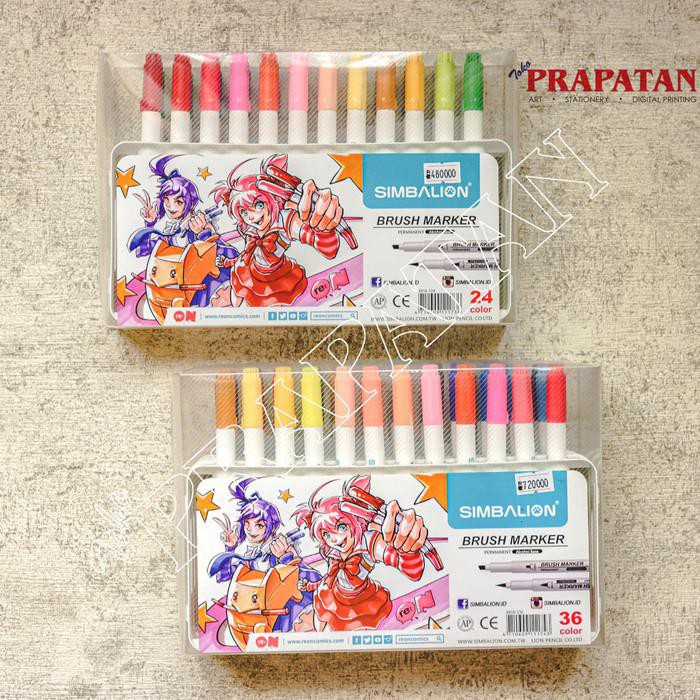 

Kaligrafi / Simbalion Brush Marker Set 24 Color (Permanent Alcohol Base) Murah Meriah Ready