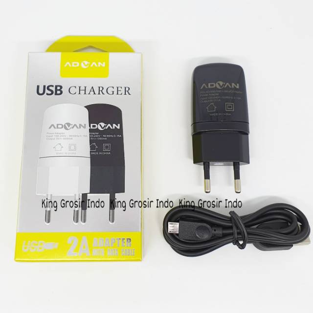 Charger Advan 2A Micro Usb Original OEM Casan Advan Ori 99%