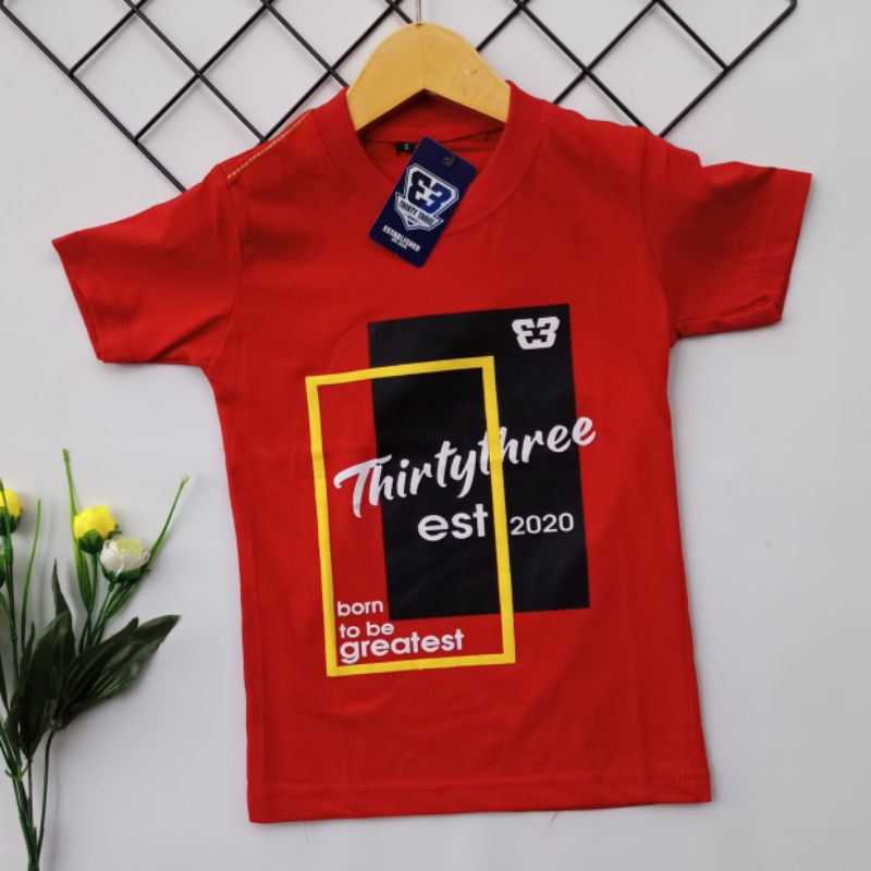 Kaos Anak Terlaris Distro Original Thirty Three combed 30s