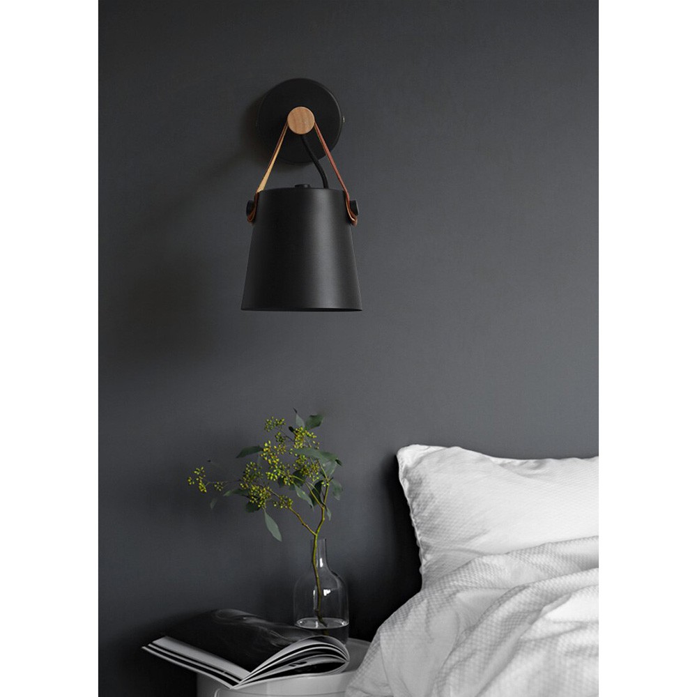 Cover Lampu Hias Dinding Nordic Living Room Light E27 - F215 - Black