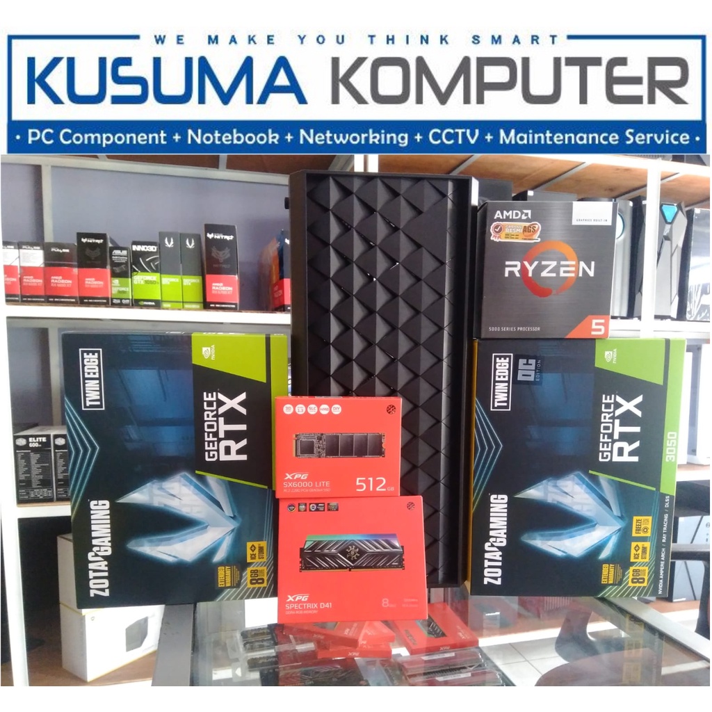 Komputer Rakitan PC Gaming AMD RYZEN 5 5600G + RTX 3060 TI + 512GB SSD