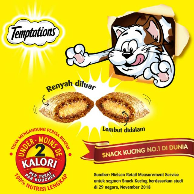 TEMPTATIONS CAT SNACK CREAMY DAIRY 85gr