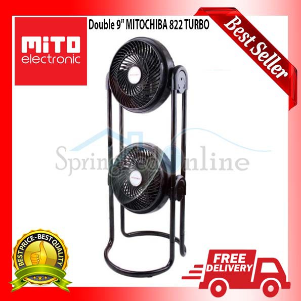 Kipas Tornado Double 9&quot; MITOCHIBA 822 TURBO MITO - Garansi Resmi