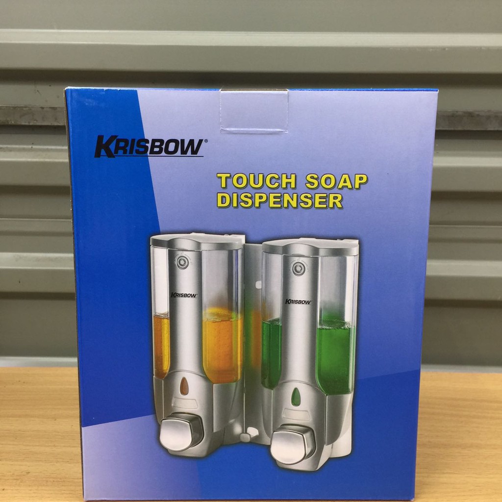 KRISBOW Soap / Sabun Dispenser Double  / Tempat Sabun Cair 2x380ml