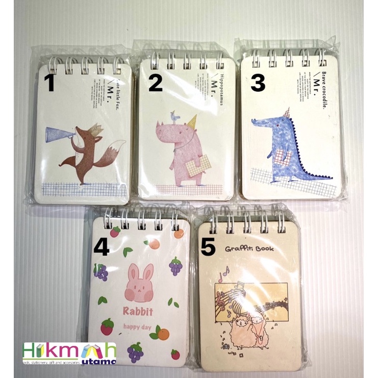 Notebook Mini Spiral Atas Buku Memo Buku Catatan Kecil