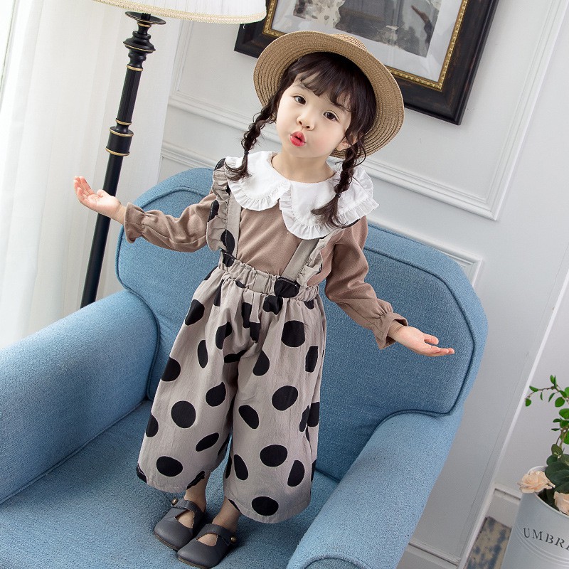 Set Overall Polkadot Brown