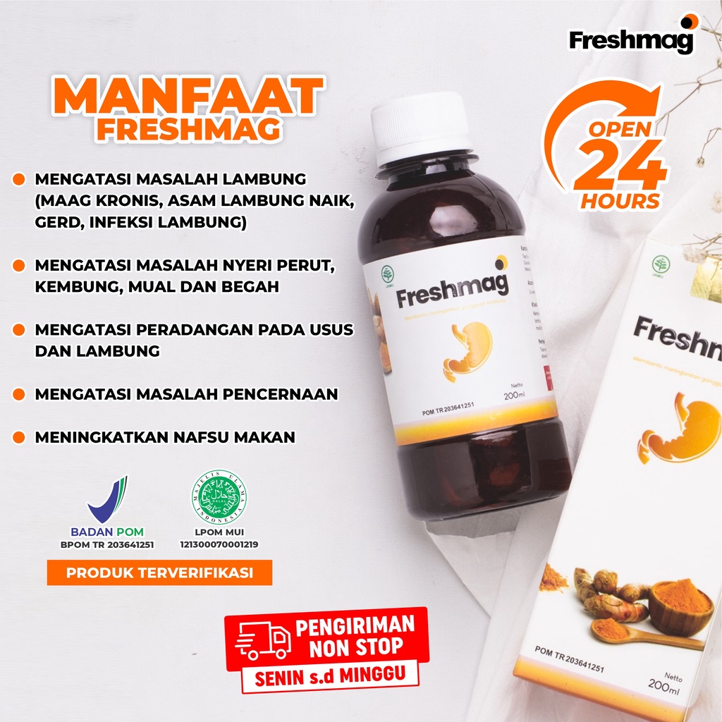 Freshmag Original - Atasi Masalah Pencernaan &amp; Asam Lambung Tinggi / GERD /Infeksi &amp; Radang Lambung Lebih Ampuh Cepat Sembuh