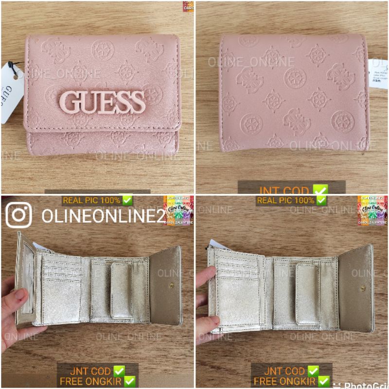 Dompet wanita kamryn embossed gs women trifold wallet mini to gb medium size