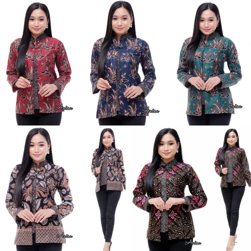 BAJU BATIK WANITA MODERN MONALISA GENES M,L,XL asli PEKALONGAN