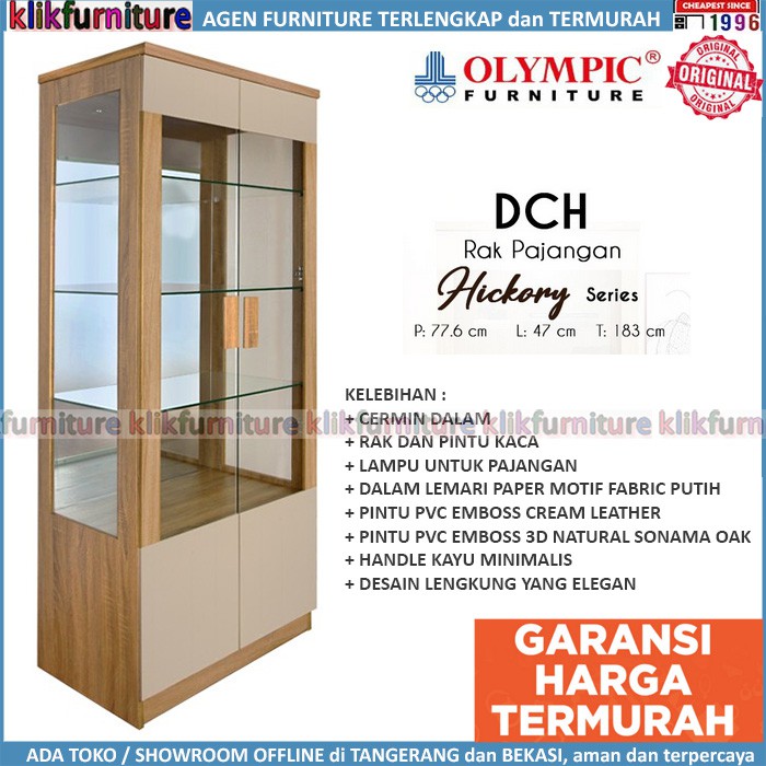 DCH Hickory Olympic  Lemari  Pajangan Lemari  Hias Kaca  